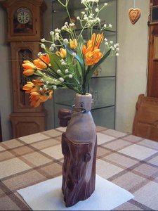 Vase , mit Blumen  / 16.3.2016