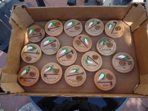 16 Bierkrugdeckel für einen Wanderverein